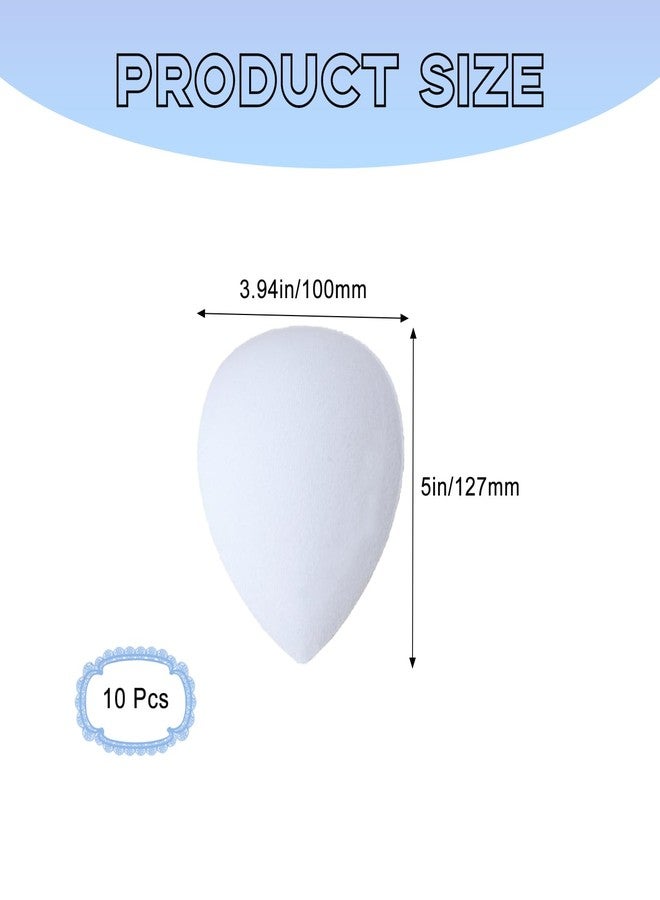 TTFdacai 12 Pcs Teardrop Fascinator Hats 3.9x5Inch EVA Millinery Fascinator Base White Cocktail Hats Making Base for DIY Party Wedding Hat Craft Decoration - Image 2